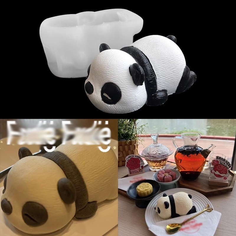 立体慕斯蛋糕趴趴熊猫硅胶模具