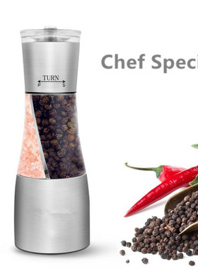 二合一酒店 两用 黑胡椒研磨器 高档西餐厅专用手动不锈钢研磨