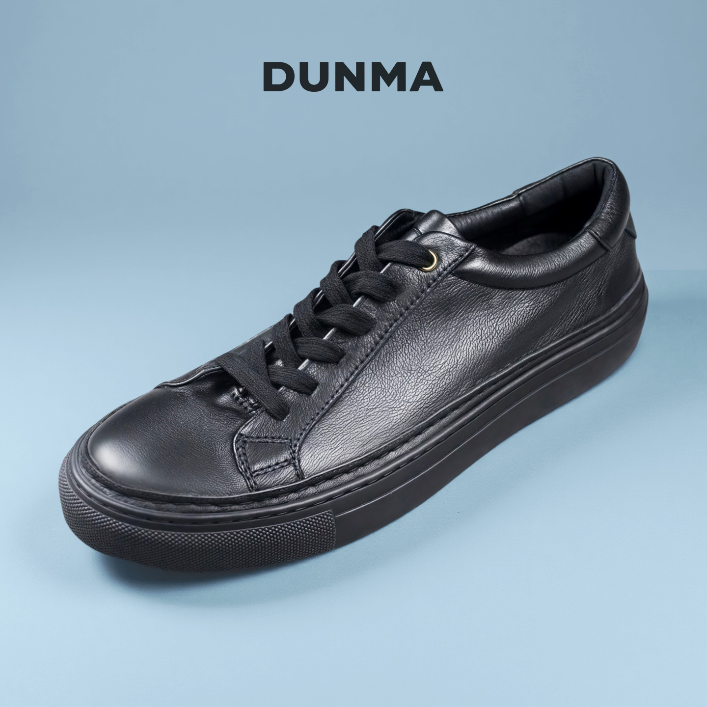 百搭真皮复古黑色男潮运动休闲鞋