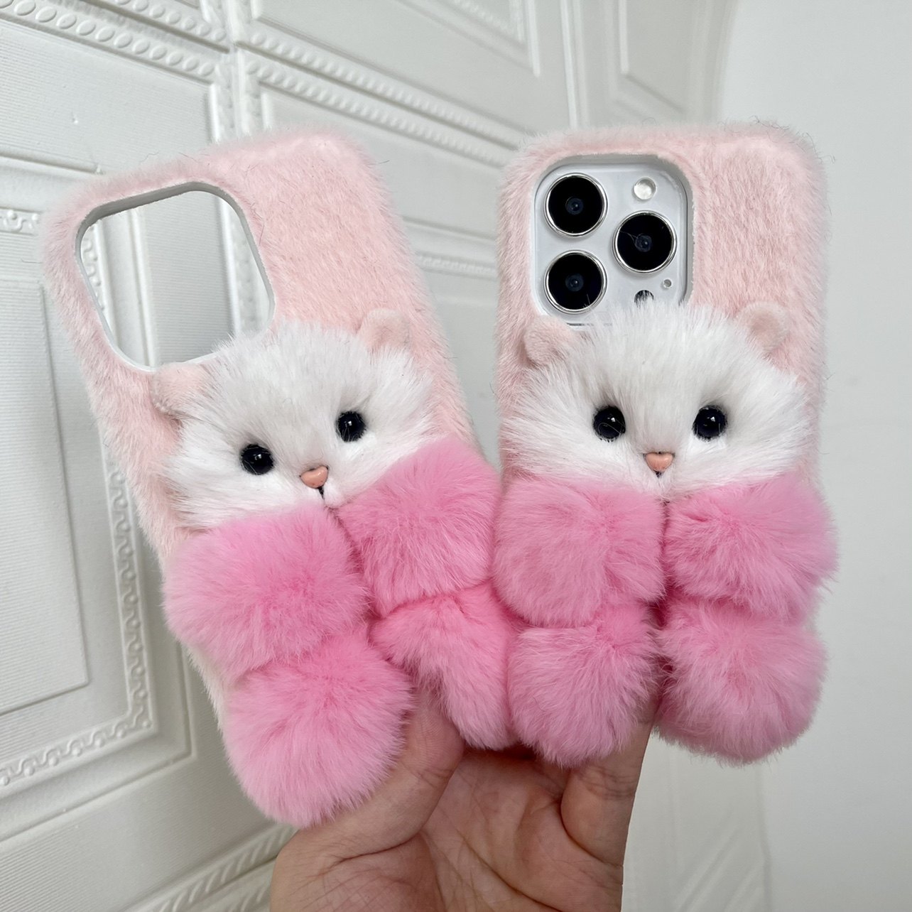 布萌▲小仓鼠 适用于苹果15手机壳iphone15Pro Max可爱毛绒龙猫15ultra全包14promax手机保护套