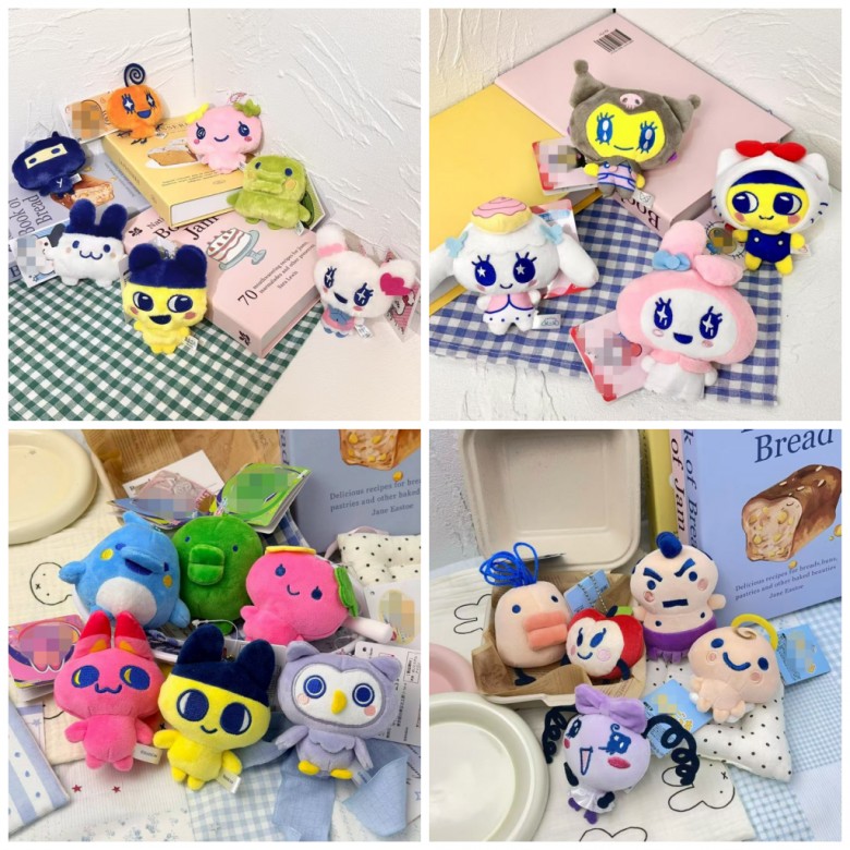 拓麻歌子联名苹果麻美吉茉莉兔香肠嘴衣装粉紫罗吉毛绒公仔挂件