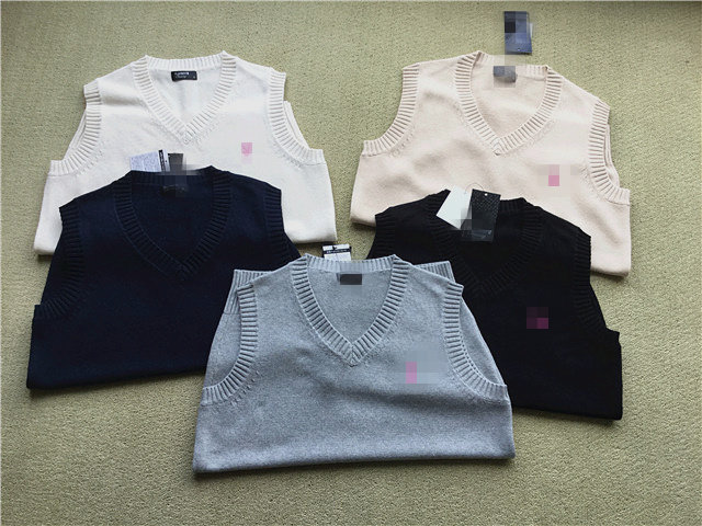 春秋新品 女款学院风JK制服针织衫宽松毛织背心马甲打底衫毛衣