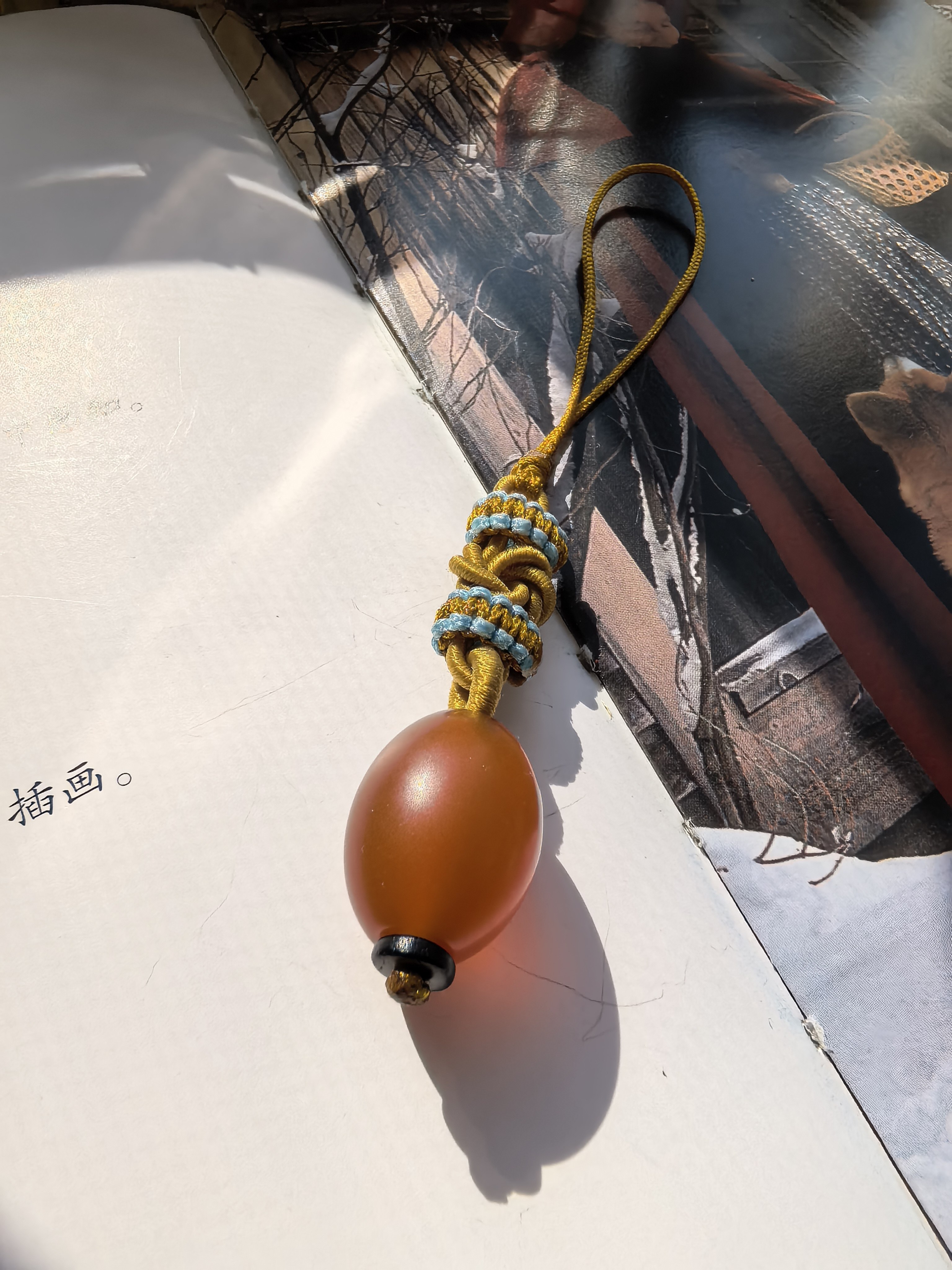 纯手工编制曼陀罗结帝皇玉手机链IPad挂坠时来运转送朋友定制礼物