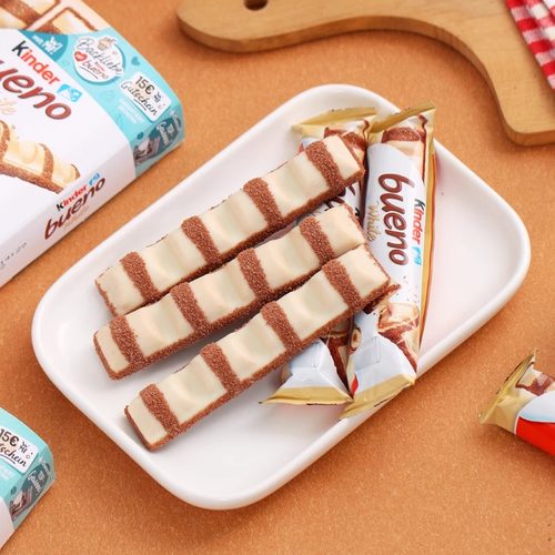 德国进口零食Kinder健达缤纷乐bueno榛子威化巧克力夹心白巧盒装