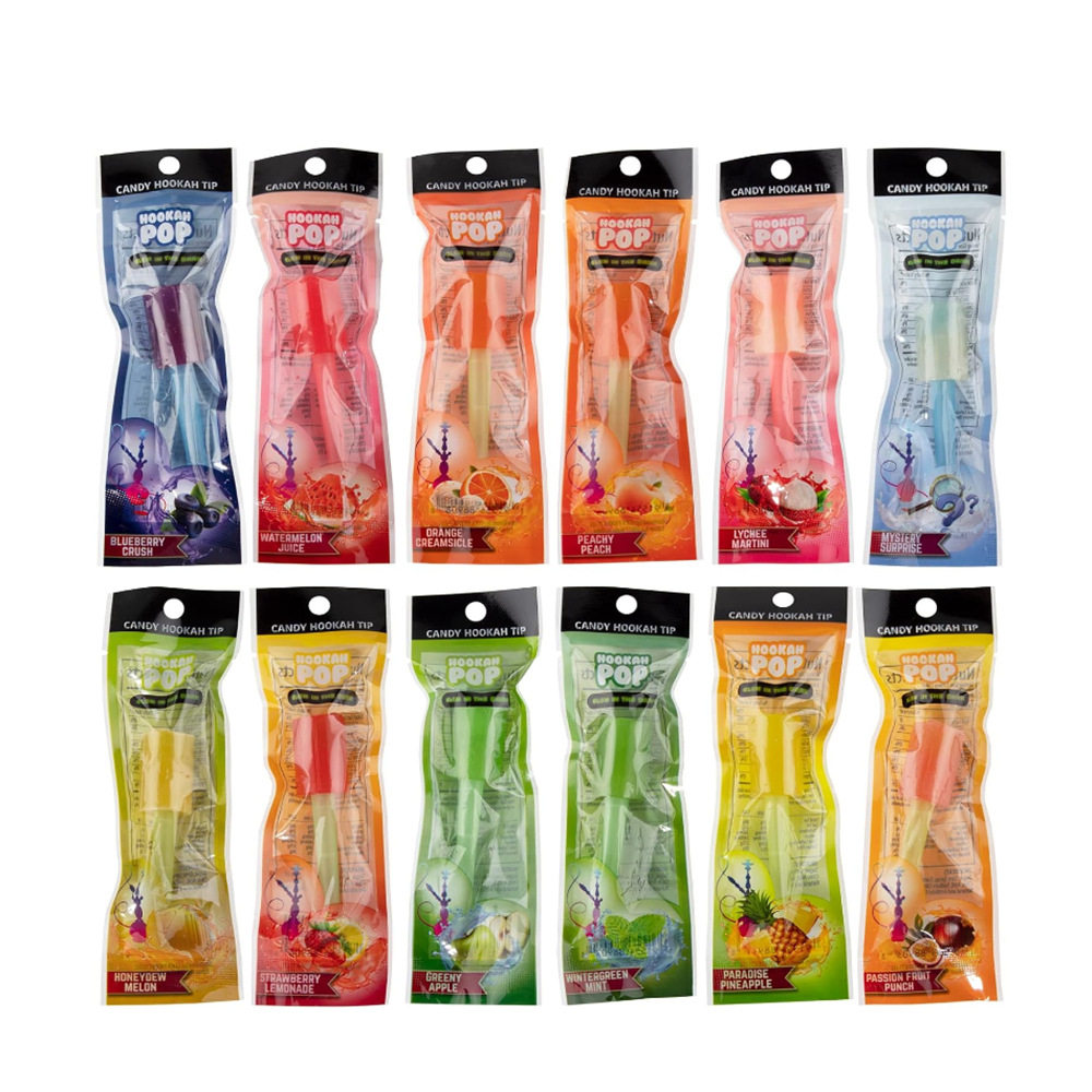 跨境新款阿拉伯水烟糖果吸嘴一次性多种水果味可食用烟具水烟配件