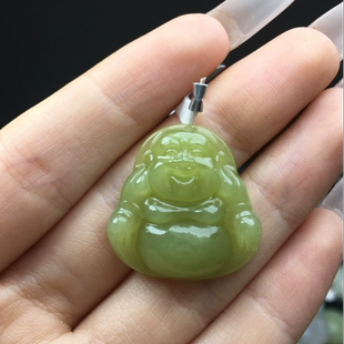 和田玉黄口佛公吊坠女款25mm颜色亮丽百搭送妈妈