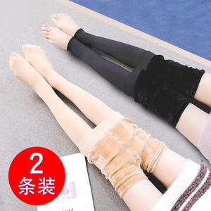 踩脚打底裤袜女冬天保暖光腿肤色神器压力瘦腿丝袜秋冬季加绒加厚
