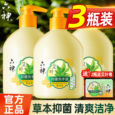 3瓶六神清爽型护肤抑菌洗手液