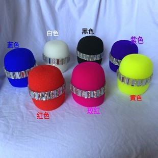 ktv水钻话筒套麦克风套通用话筒罩海绵套包边装饰卡通麦咪头咪罩