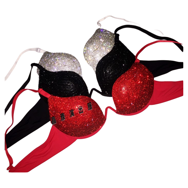 闪钻酒吧走秀比基尼胸罩钢管舞