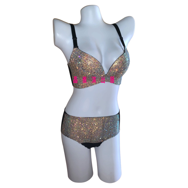 夜店酒吧女歌手比基尼烫钻演出服