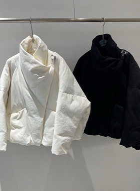 店艾诺丝2025冬季新款时尚立领搭扣羽绒服女短款保暖外套AR004008