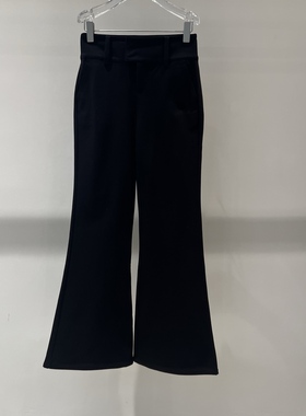 店艾诺丝2025秋季新款时尚百搭高腰显瘦微喇休闲裤女长裤AR314002