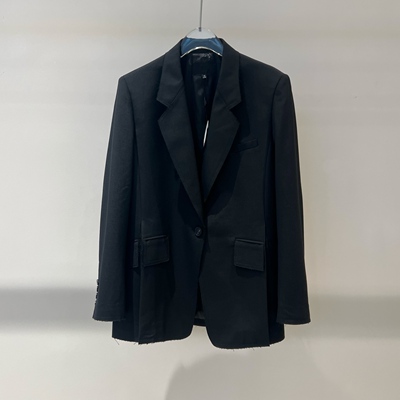 店艾诺丝春季修身黑色西装外套女