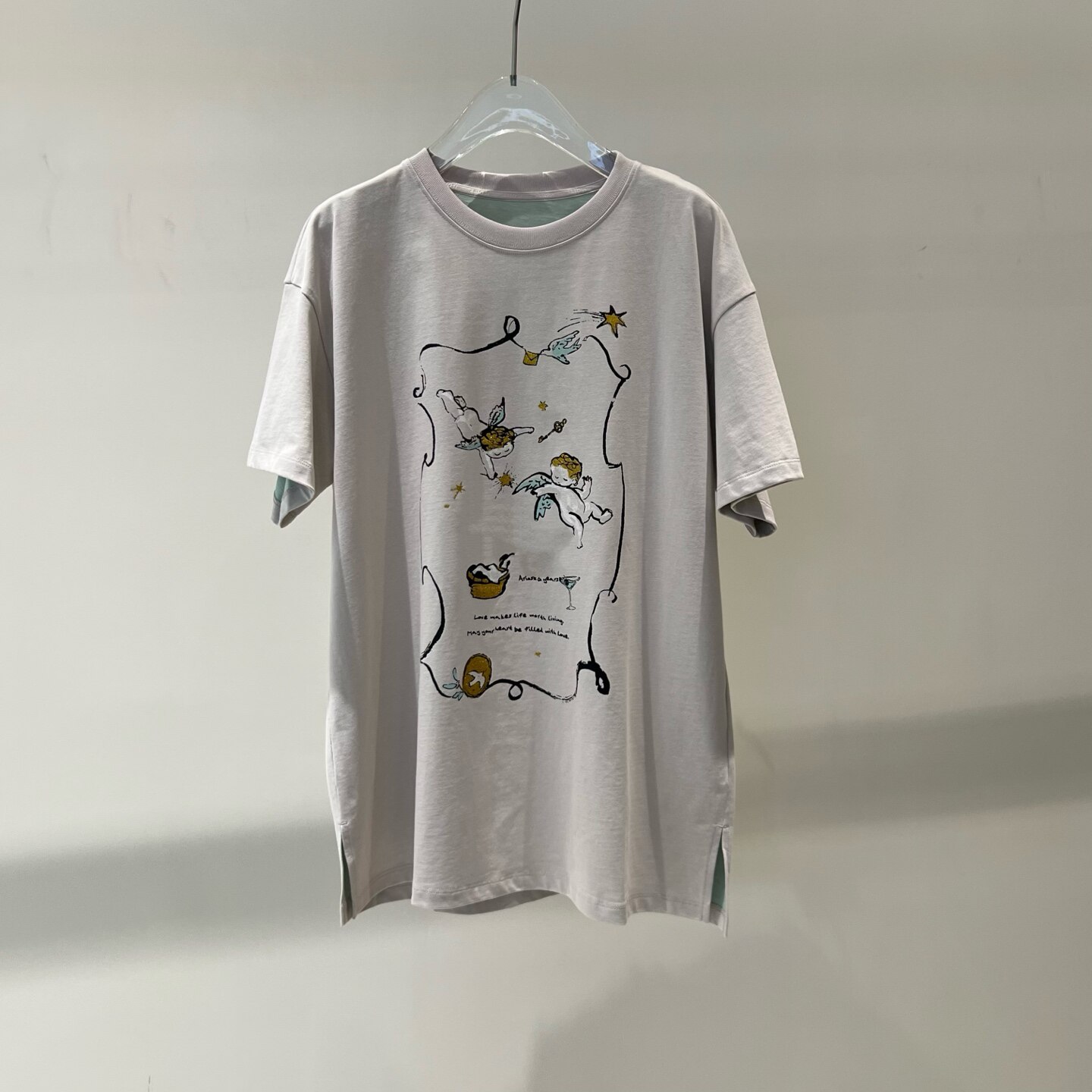 店艾诺丝2026夏新款休闲宽松减龄卡通印花圆领短袖T恤女BR612137