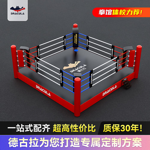 拳击擂台散打武术泰拳专业比赛训练标准台式落地搏击拳击台定制