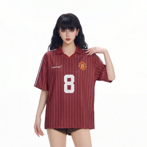韩系街头队徽印花运动短袖T恤女