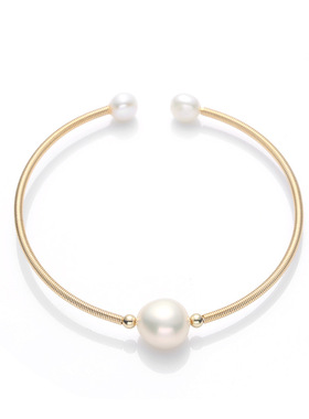 基础款天然淡水珍珠14k注金手链女 单珍珠手镯福利款选款饰品