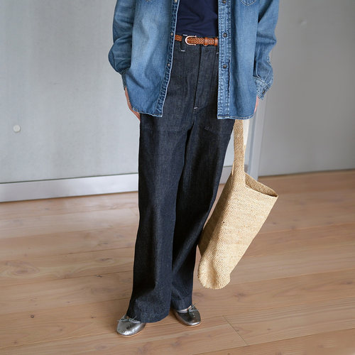 caicaicai原色薄款直筒牛仔裤