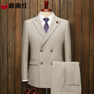 高级感结婚新郎西装套装英伦风绅士商务休闲修身职业正装男士西服