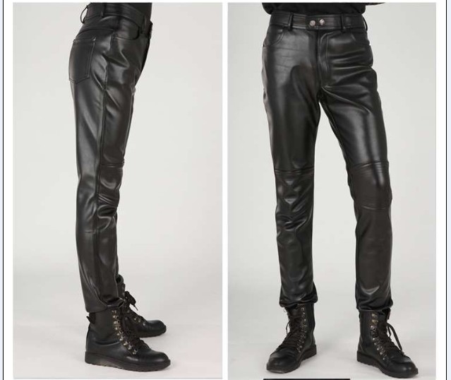 Pantalon cuir homme serré pour jeunesse pour automne - Ref 1476745 Image 3