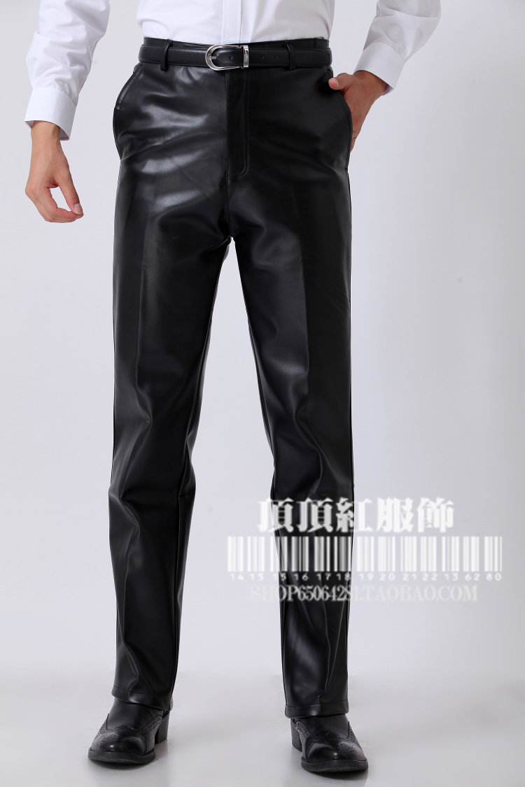 Pantalon cuir homme droit pour automne - Ref 1481883 Image 3