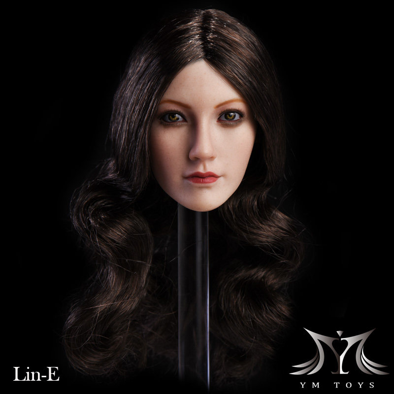 现货ymtoys 1/6植发女头雕 琳lin适合phicen和tbleague包胶女素体