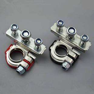 汽车电瓶桩头卡子新型接线柱连接线 纯铜 一对装改装接头端子夹子