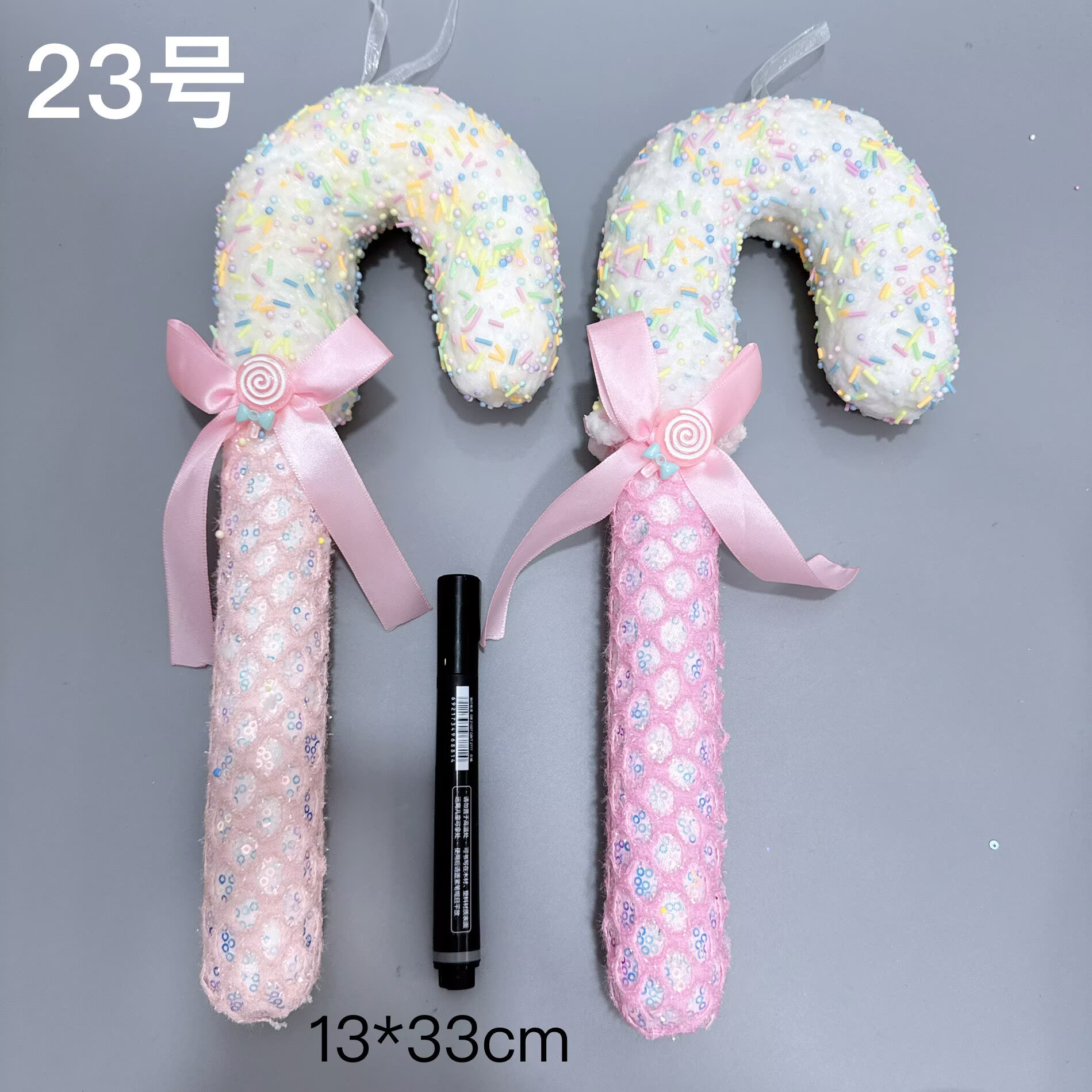 圣诞装饰品彩色拐杖吊饰挂件