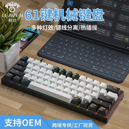 K620有线热插拔RGB青轴电竞键盘