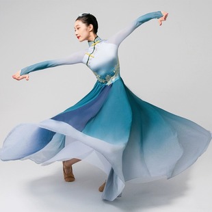 蒙古族舞蹈演出服新款蒙古舞练习裙乌兰巴托的夜服饰蒙族舞蹈服