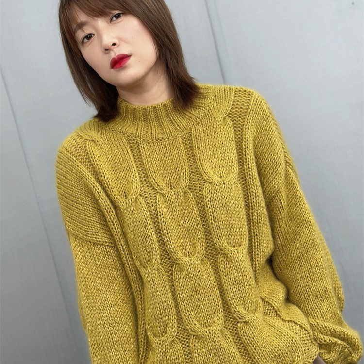 织三条麻花同款毛线一两（50克），玖球手工毛线编织手编织毛衣针