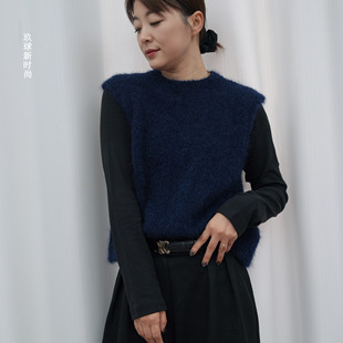 玖球新时尚 50克 手编线 毛线一两 织高品羊驼毛圆领马甲男女同款