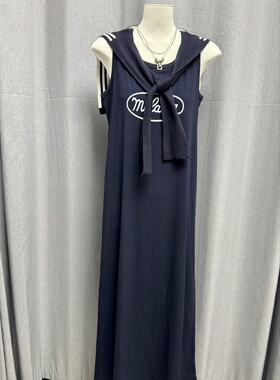 LZHOUSE 2025夏装新款休闲无袖连衣裙配披肩两件套