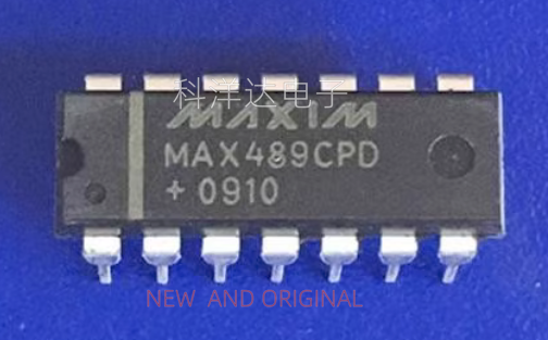 MAX489CPD MAX489CPD+ DIP14 低功耗限摆率RS-485/RS-422收发器