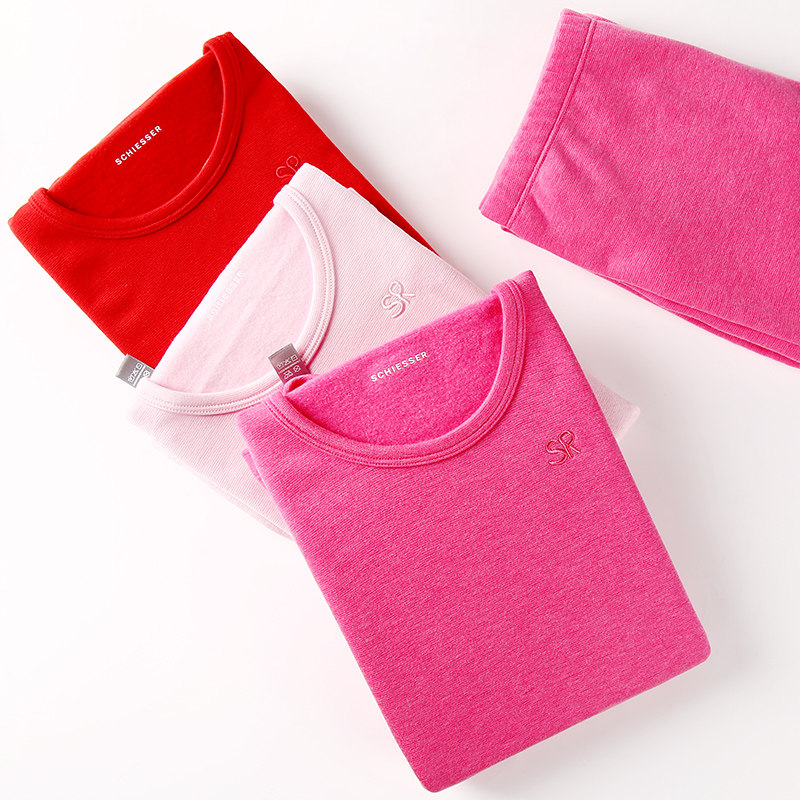 德国舒雅儿童保暖内衣阿米诺女童加绒加厚保暖单上衣裤子 10373Y