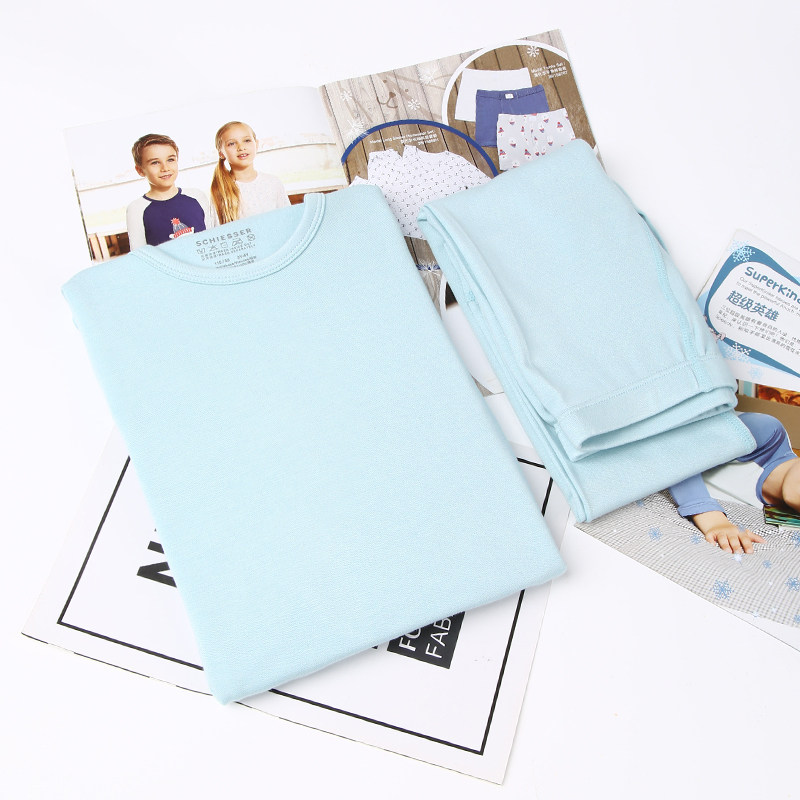 德国舒雅儿童内衣男童磨毛拉绒秋衣秋裤保暖套装37/16009W 中厚