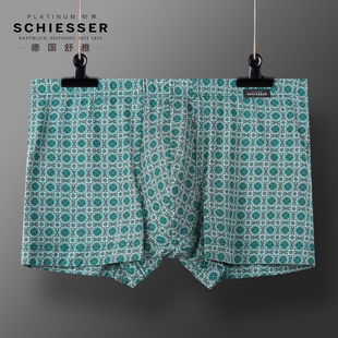 德国舒雅内裤男 男士舒适中腰平角内裤莫代尔花纹底裤5370