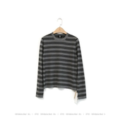 J家 美丽奴羊毛18针单边宽松休闲条纹针织套头上衣37721