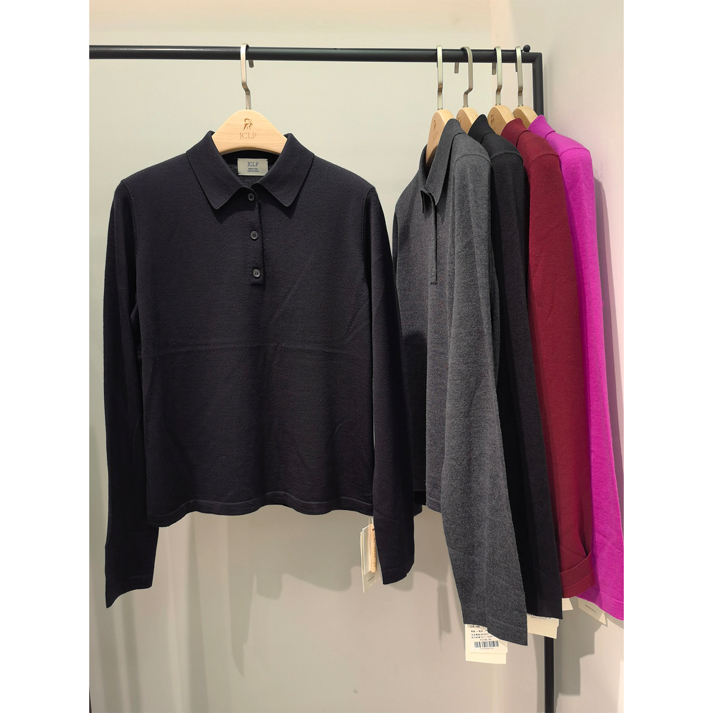 J家 18针单边虚线美丽奴羊毛翻领Polo领休闲套头针织上衣7111,女装/女士精品,毛针织衫,淘宝优惠券,粉丝福利购,淘宝优惠卷