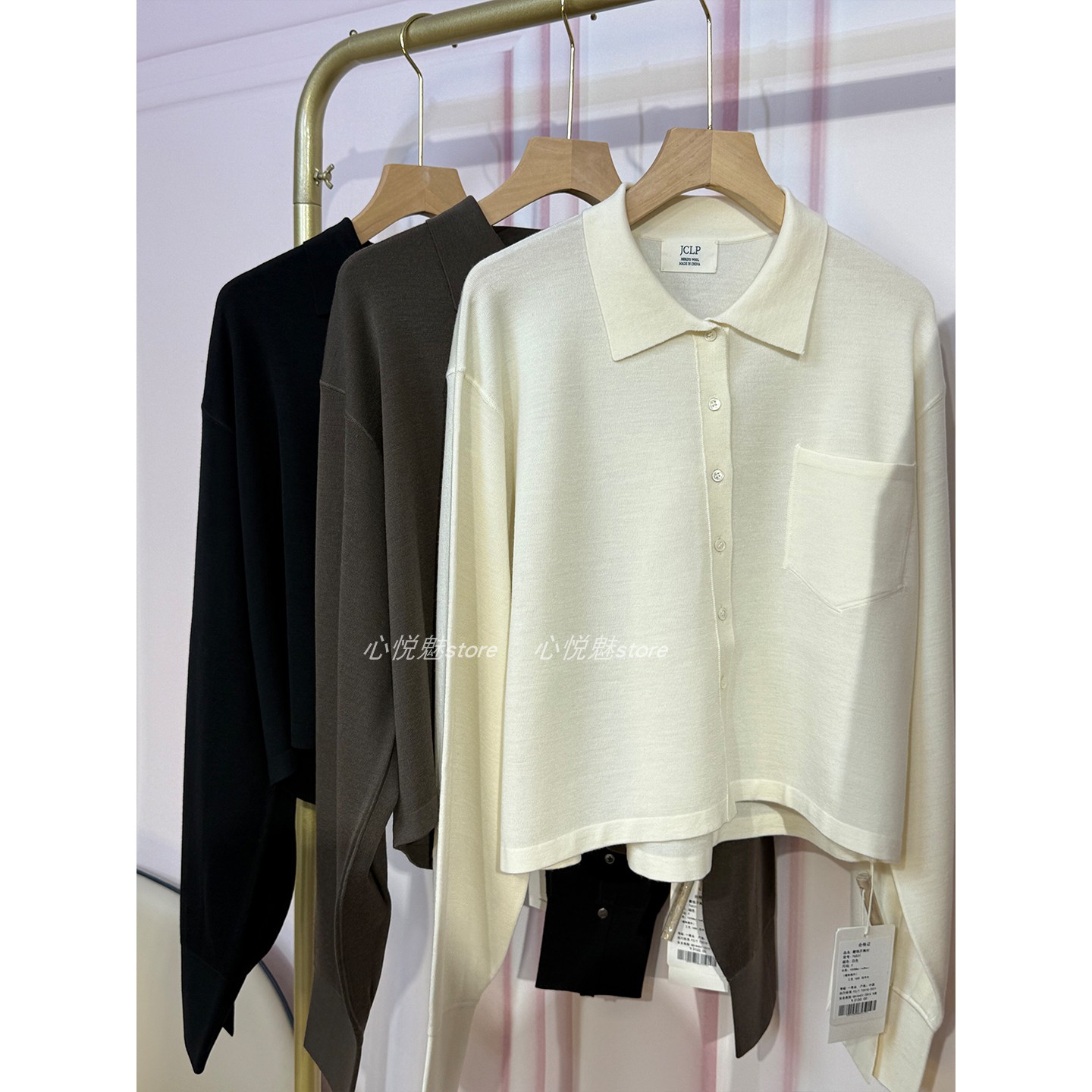 J家 美丽奴羊毛18针四平针减龄翻领口袋针织短款上衣76531,女装/女士精品,毛针织衫,淘宝优惠券,粉丝福利购,淘宝优惠卷