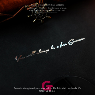 你永远是自由 饰 盛夏英文金属贴纸笔记本电脑机箱手机平板细节装