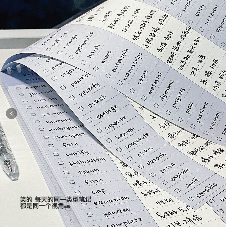 花生双面活页可拆网格便签