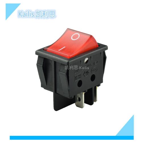 R210系列32*25船形开关 4脚带灯 开孔22*30跷板开关 电流22A250V