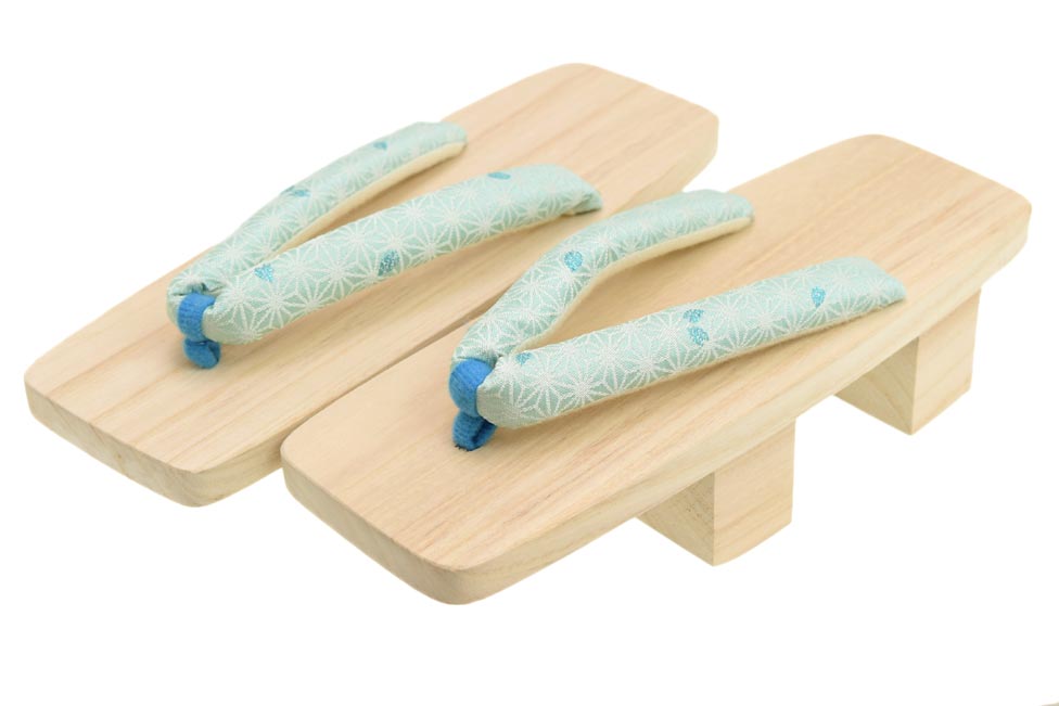 Kyoto Kimono - Geta 系列 日本白木桐下駄女式木屐拖鞋 淺藍