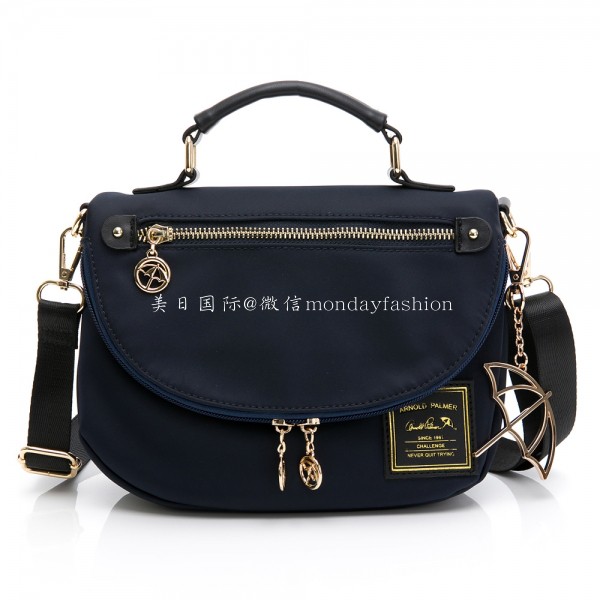 Arnold Palmer 城市漫步系列-翻蓋斜背包 深藍