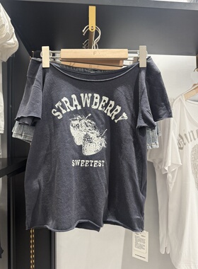 WM wmanagement国内正品代购斜肩短袖T恤不支持退换