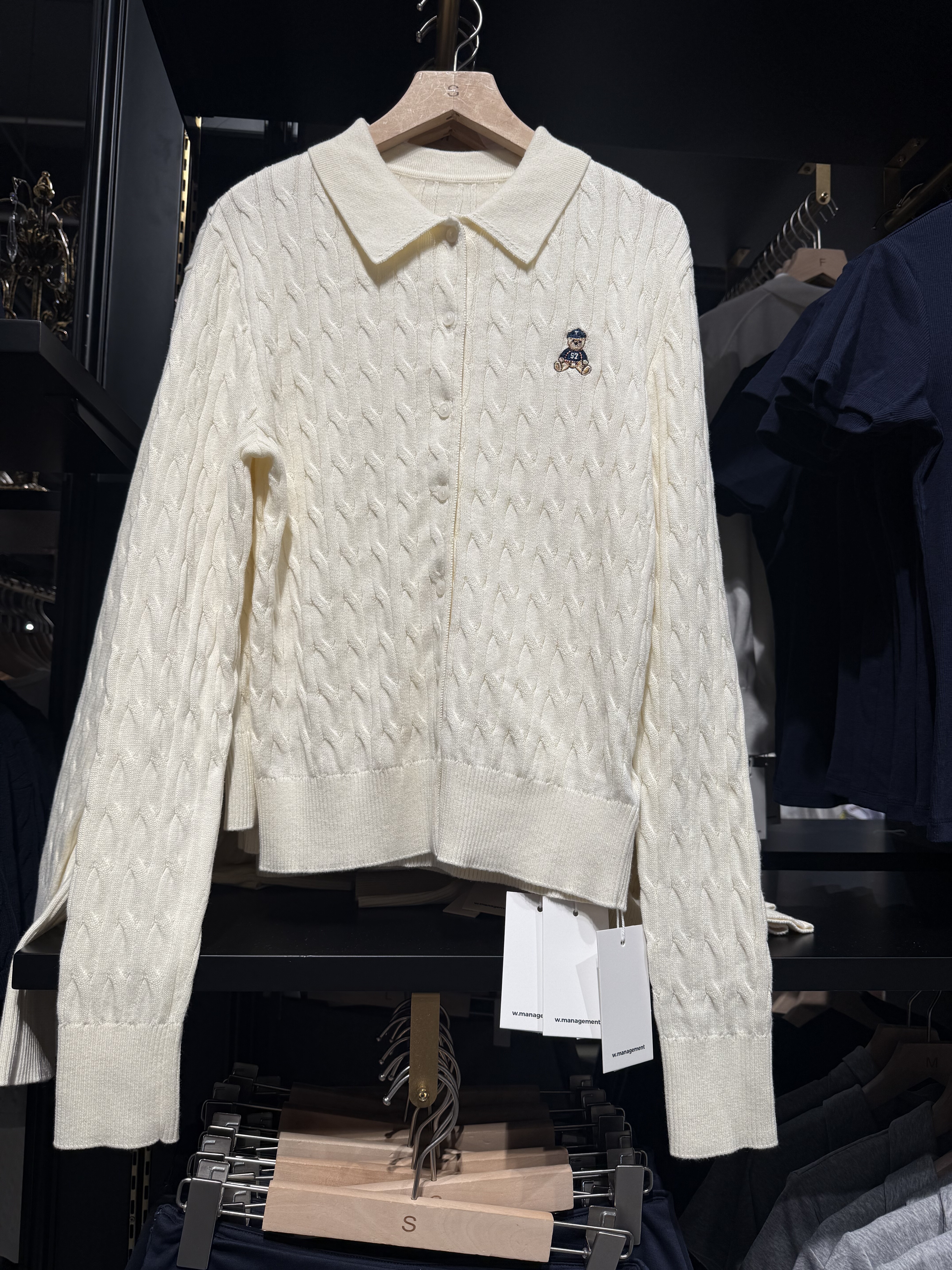 WM wmanagement国内正品代购翻领线织开衫不支持退换