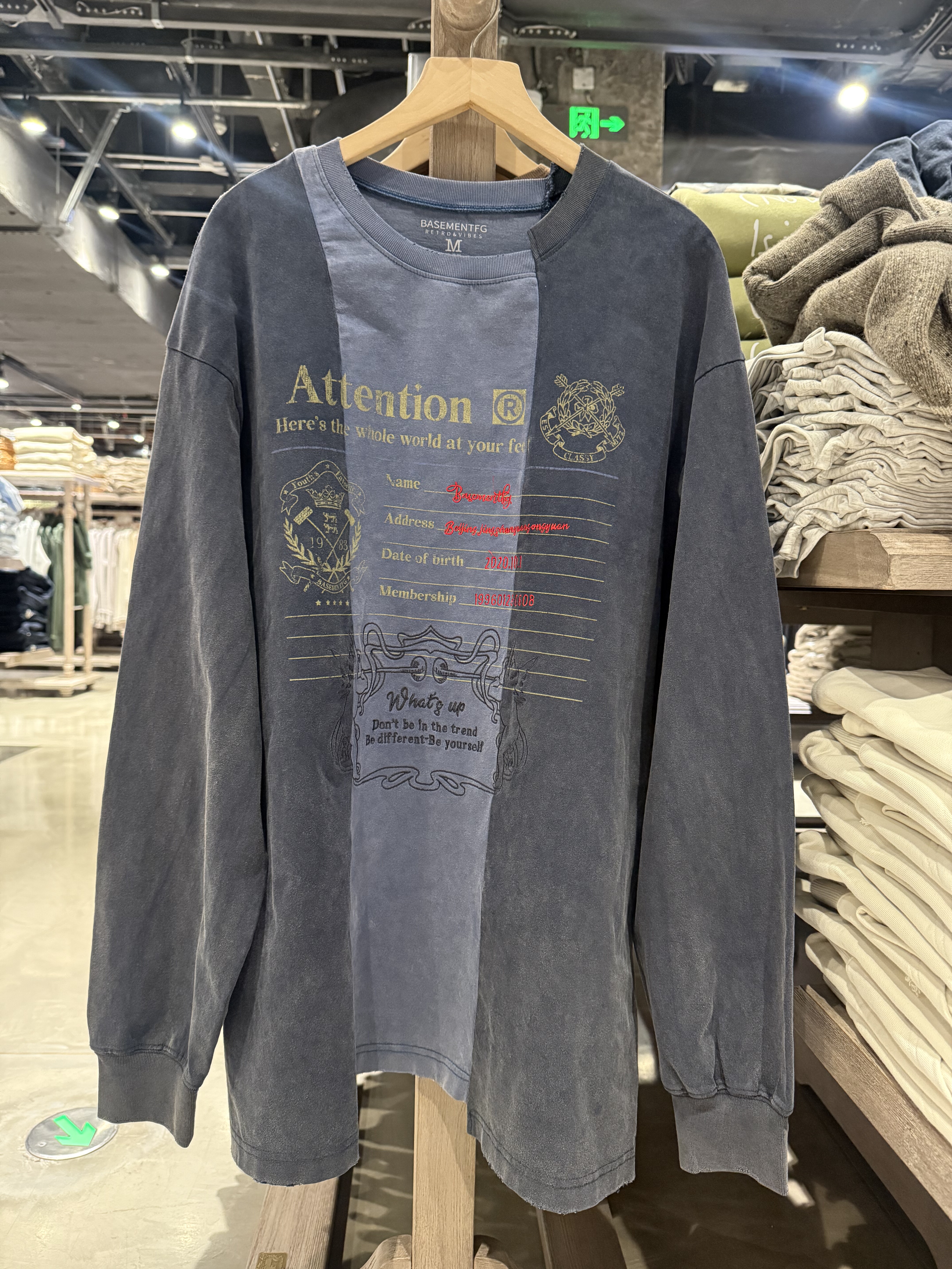 BASEMENT FG 国内北京BF正品代购长袖T恤不支持退换