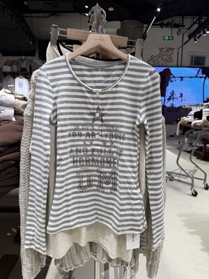 OM one moment国内正品代购条纹长袖T恤不支持退换